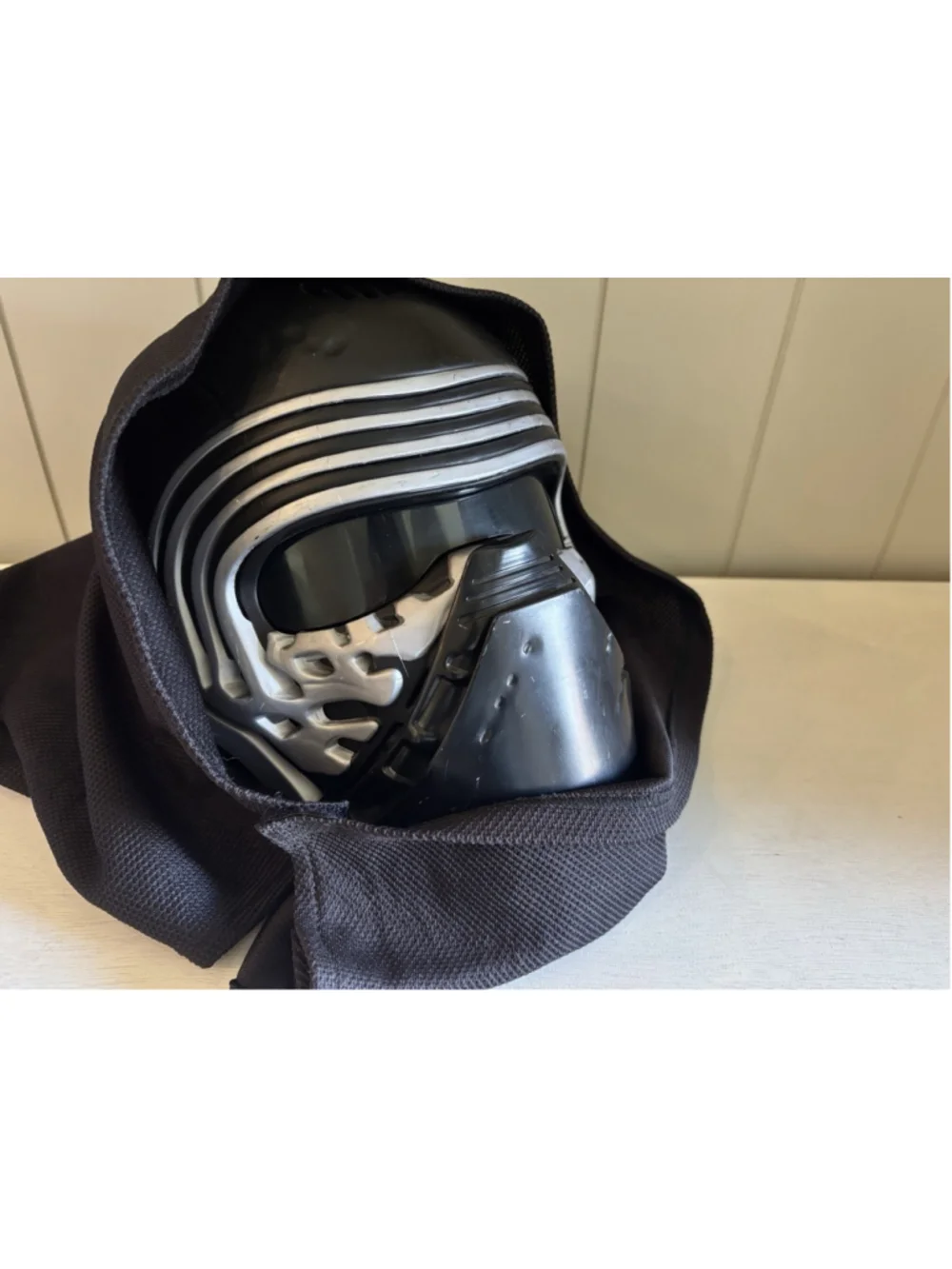 Star Wars Kylo Ren Disney Electronic Voice Change Mask Helmet w/ Cowl Hood WORKS